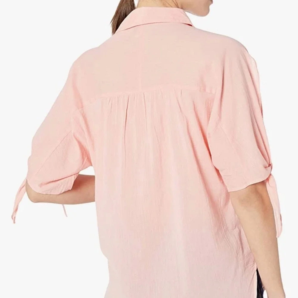 William Rast Blouse Top Large Peach Pink NWT Casual Tunic Spring Summer
